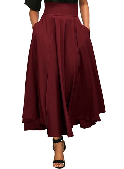 high waisted pleated maxi skirt|high waist solid pleated skirt.